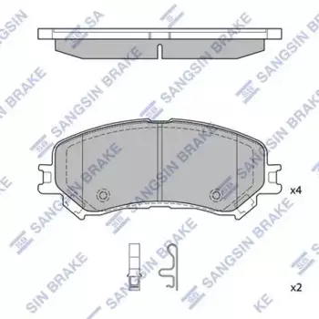 Тормозные колодки дисковые передняя ось HI-Q SP4408