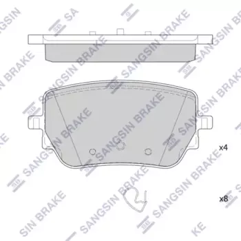 Тормозные колодки дисковые задняя ось HI-Q SP4439