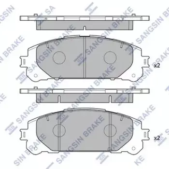 Тормозные колодки дисковые передняя ось HI-Q SP4448