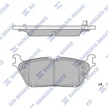 SP4501 колодки дисковые задние!\ Dodge Ram 19>