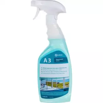 средство моющее! для стекол,зеркал и кафельной плитки''Apartament series А3'' (флакон 600мл)\ 125260 GRASS