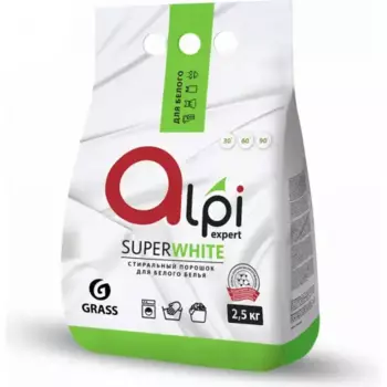 средство моющее! синтетическое порошкообразное Alpi Expert для белого белья 2.5кг\ 125399 GRASS