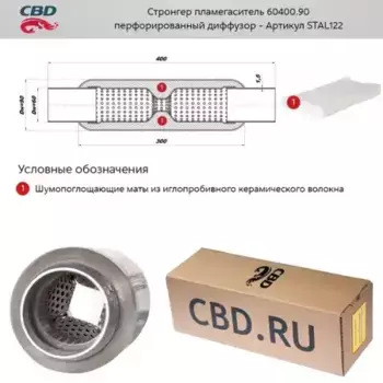 STAL122 CBD СТРОНГЕР 60400.90 С ПЕРФОРИРОВАННЫМ ДИФФУЗОРОМ. CBD. STAL122