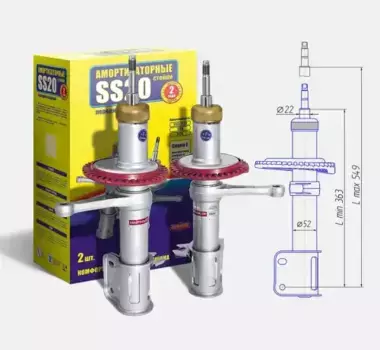 Стойка передняя для а/м ВАЗ 2110-12 SS20 SS20105