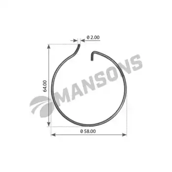 стопор! кольцо ступицы металл проволочное 58x2\ BPW ECO H/K/N/SH/SKH (6.5-9т) 300.170 MANSONS