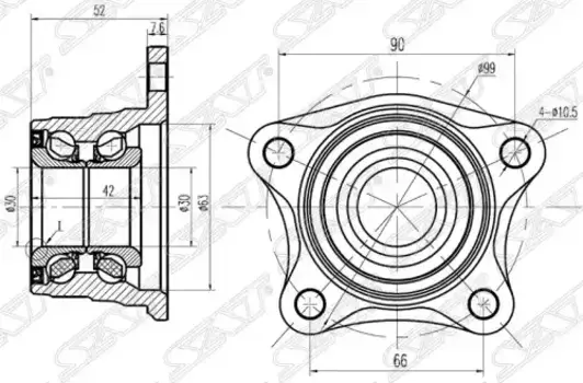 Ступица SAT ST-42409-20010