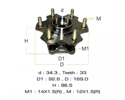 ступица в сб.! задн.\ Mitsubishi Pajero 06> MW-31501 MASUMA