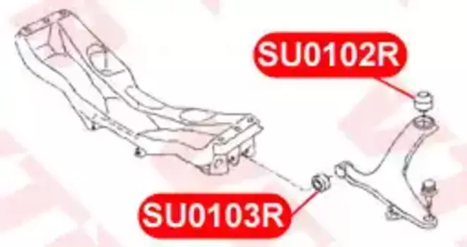 SU0102R СА-К РЫЧАГА ПЕРЕДНЕЙ ПОДВЕСКИ, ЗАДНИЙ VTR