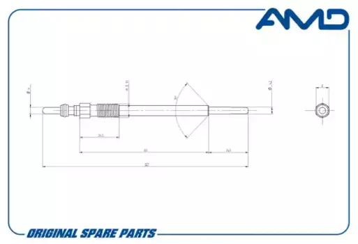 Свеча накаливания AMD AMD.GP28