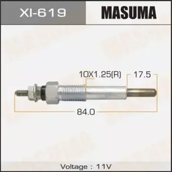 Свеча накаливания MASUMA XI619 Opel Astra/Corsa/Kadet 1.5-1.7D/TD/DT <82
