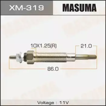 Свеча накаливания MASUMA XM319 Mitsubishi Pajero/Canter/Delica 2.8 TD 4M40/4M40T 93>