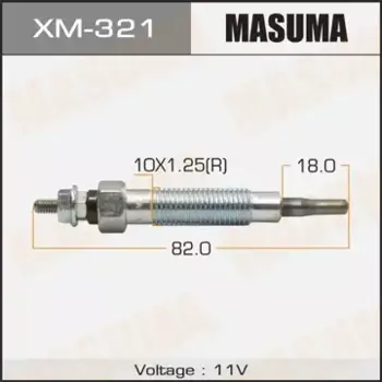 Свеча накаливания MASUMA XM-321 Mitsubishi Galant 2.0TD 92-04/Pajero 2.5TD 90>