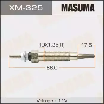 Свеча накаливания MASUMA XM-325 Mitsubishi Galant 2.0TD 92-04/Pajero 2.5TD 90>