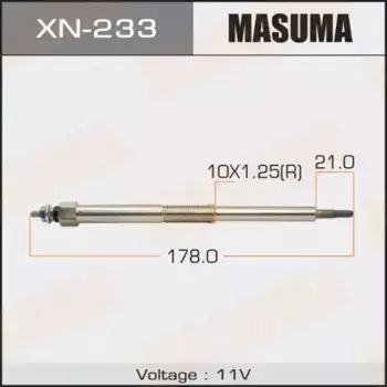 Свеча накаливания MASUMA XN233 Nissan Almera/Primera/X-Trail 2.2D 00>