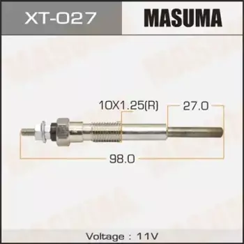Свеча накаливания MASUMA XT027 Toyota Avenis/Carina/Camry 2.0TD 88-00