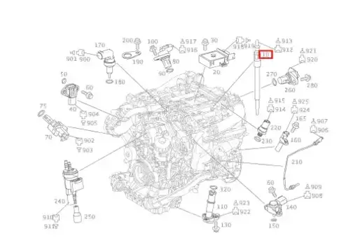 Свеча накаливания MB 001 159 71 01 MB W164/W169/W245/W204/W211/W221, Chrysler 300C 2.0-4.0CDi 04>