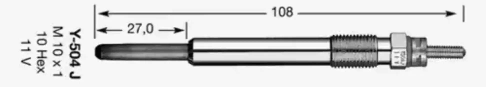 Свеча накаливания NGK 1441 Citroen Xsantia/Xsara, Peugeot 306/406 2.0/2.2 HDi