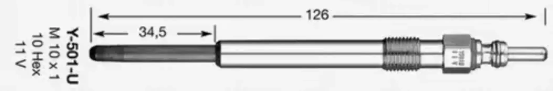 Свеча накаливания NGK 4187 Audi A4/A6/A8, VW Passat/T4 2.5TDi 97>