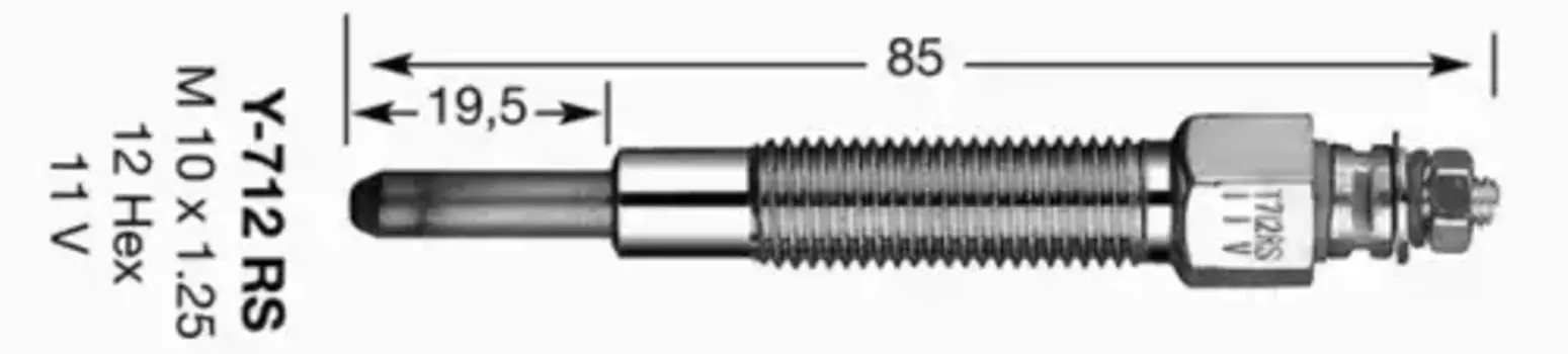 Свеча накаливания NGK 6140 Nissan PickUp/Terrano 2.7 93>