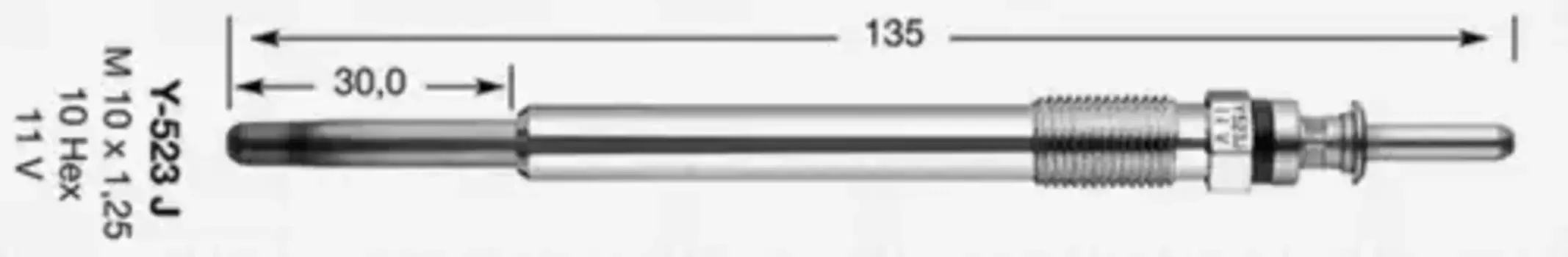 Свеча накаливания NGK 6298 Opel Astra/Frontera/Omega/Vectra/Zafira 2.0/2.2DTi 00>