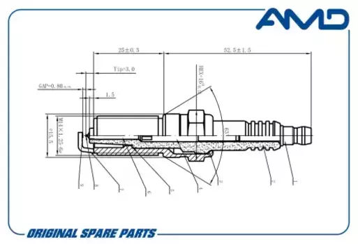 Свеча зажигания AMD AMD.PL115
