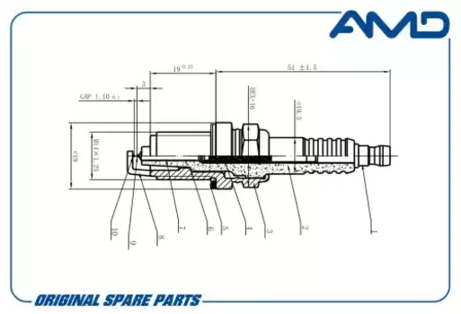Свеча зажигания AMD AMD.PL169