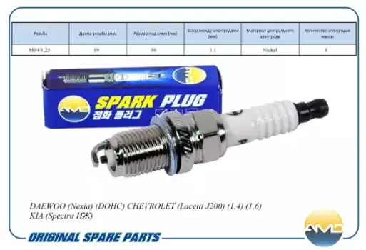 Свеча зажигания AMD AMD.PL33 Daewoo Nexia