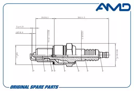 Свеча зажигания AMD AMD.PL44