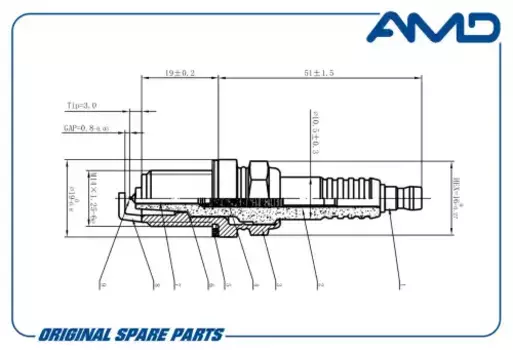 Свеча зажигания AMD AMD.PL82