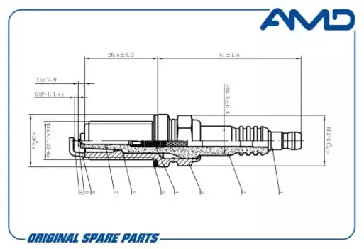 Свеча зажигания AMD AMDPL81