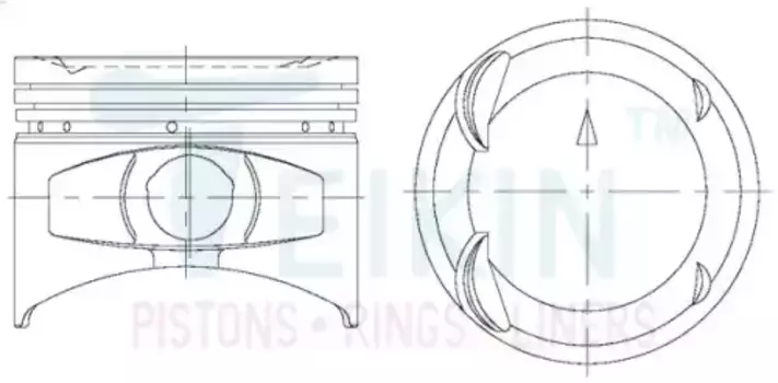 TEIKIN Поршень двигателя с пальцем 1шт 43231-025