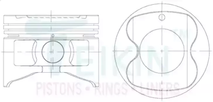 TEIKIN Поршень двигателя с пальцем 1шт 46290-075