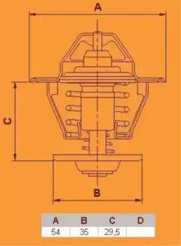 Термостат системы охлаждения VERNET TH1335.87J