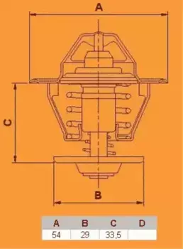 Термостат системы охлаждения VERNET TH1419.88J