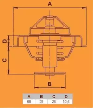 Термостат системы охлаждения VERNET TH1547.88J