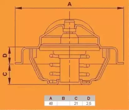 Термостат системы охлаждения VERNET TH3319.88J