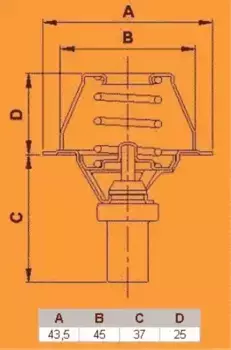 Термостат системы охлаждения VERNET TH4495.89