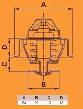 Термостат системы охлаждения VERNET TH4856.88J