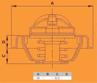 Термостат системы охлаждения VERNET TH4885.89J