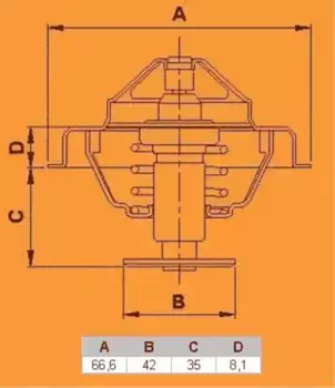 Термостат системы охлаждения VERNET TH5699.80J