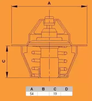 Термостат системы охлаждения VERNET TH5971.88J