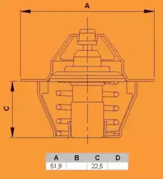 Термостат системы охлаждения VERNET TH5977.88J