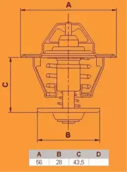 Термостат системы охлаждения VERNET TH6295.85J