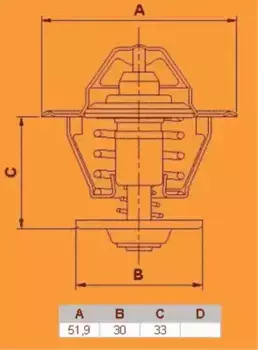 Термостат системы охлаждения VERNET TH6312.88J