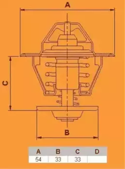 Термостат системы охлаждения VERNET TH6580.88J
