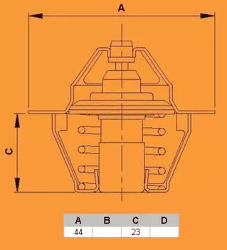 Термостат системы охлаждения VERNET TH3328.88J