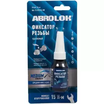 TL-010-BL-RW 'ABRO MASTERS' Фиксатор резьбовых соединений удаляемый синий 10мл(1)