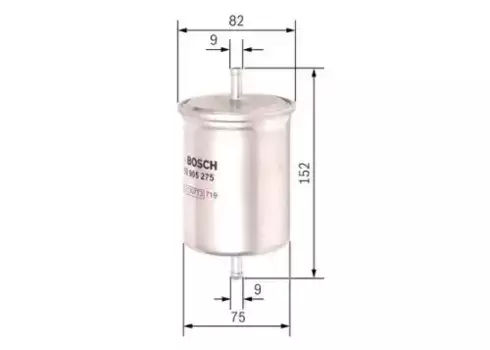 Топливный фильтр BOSCH 0 450 905 280 Opel Astra/Vectra, Citroen Xantia, Peugeot 306 1.4-2.0 88>