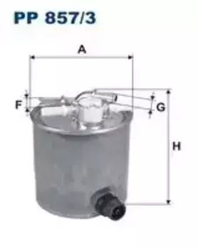 Топливный фильтр FILTRON PP 857/3 Nissan Qashqai/X-Trail 2.0DCi 07>