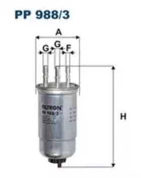 Топливный фильтр FILTRON PP 988/3 Dacia Logan/Duster/Sandero 1.5DCi 05>